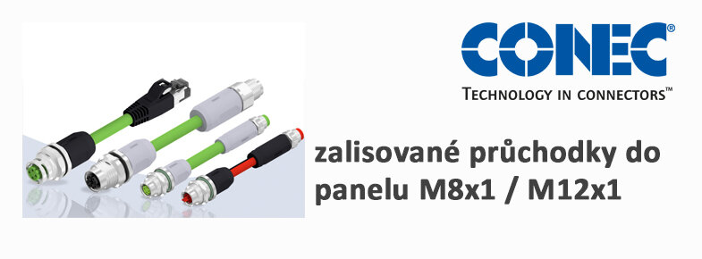 zalisované průchodky do panelu M8x1 / M12x1