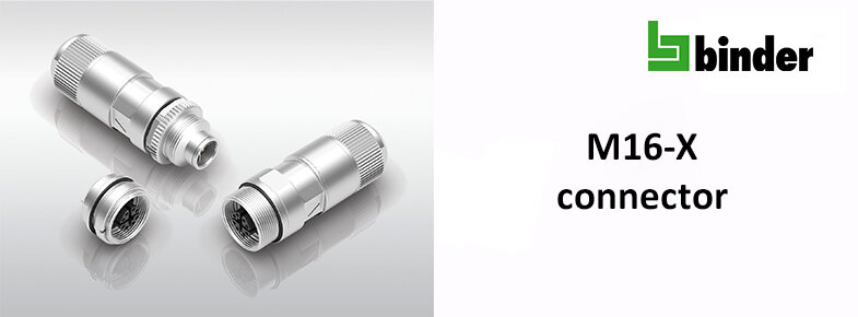 M16 connector with X-coding from Binder