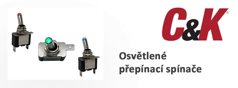 Osvětlené přepínací spínače C&K - začíná to být barevné